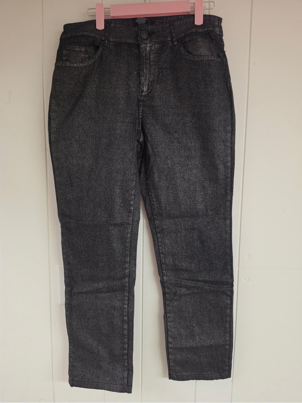 Tribal Women's Metallic Charcoal Pants- Size 8